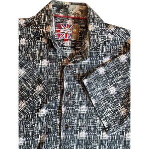 7 Downie St London Mens Size 3‎ US Small Gray/Black/White